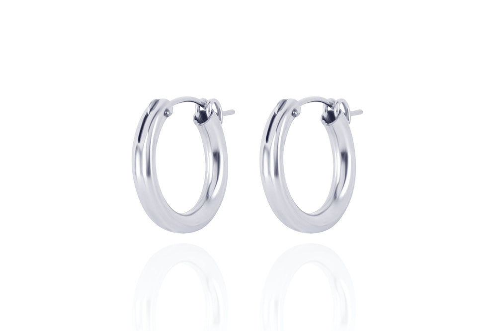 SMALL CLASSY HOOPS - Moderne Creole in verschiedenen Grössen -Silber