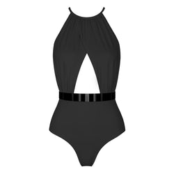 BARBADOS Badeanzug - STUDIO EDITION ROSÉGOLD/ SCHWARZ METALLIC - SCHWARZ