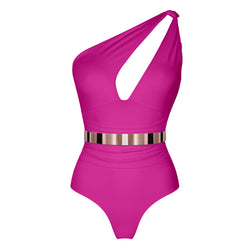 SILHOUETTE Badeanzug - STUDIO EDITION ROSÉGOLD/ BLACK METALLIC - MAGENTA