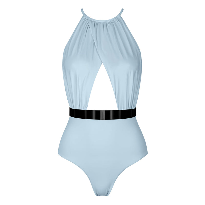 BARBADOS Badeanzug - STUDIO EDITION ROSÉGOLD/ SCHWARZ METALLIC - HELLBLAU