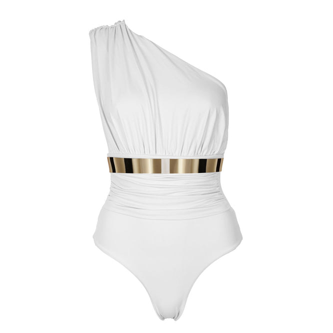 MONACO Badeanzug *STUDIO EDITION GOLD/ SILBER - WEISS