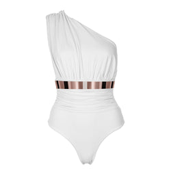 MONACO Badeanzug *STUDIO EDITION GOLD/ SILBER - WEISS