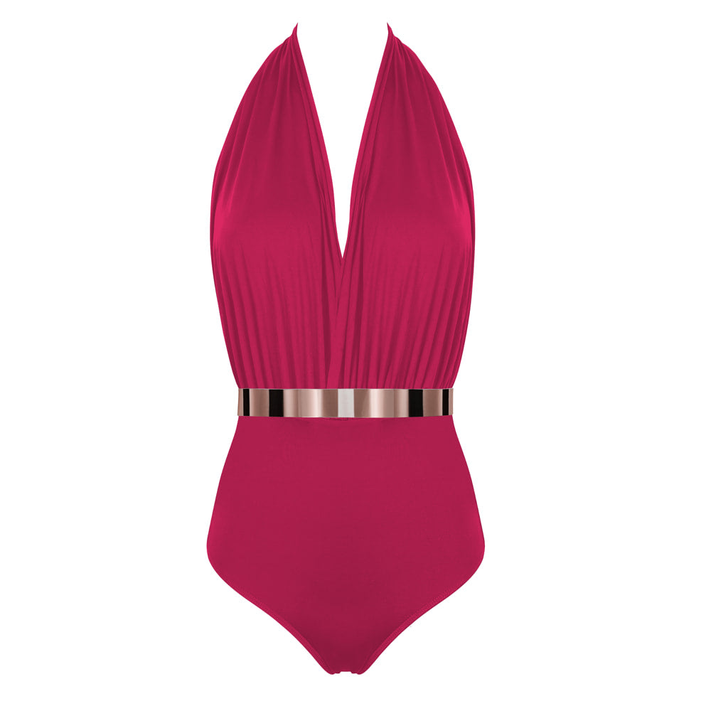 ST. TROPEZ II Swimsuit - STUDIO EDITION ROSÉGOLD/ BLACK METALLIC - Pink Cereja ST. TROPEZ II Swimsuit - STUDIO EDITION ROSÉGOLD/ BLACK METALLIC - Pink Cereja