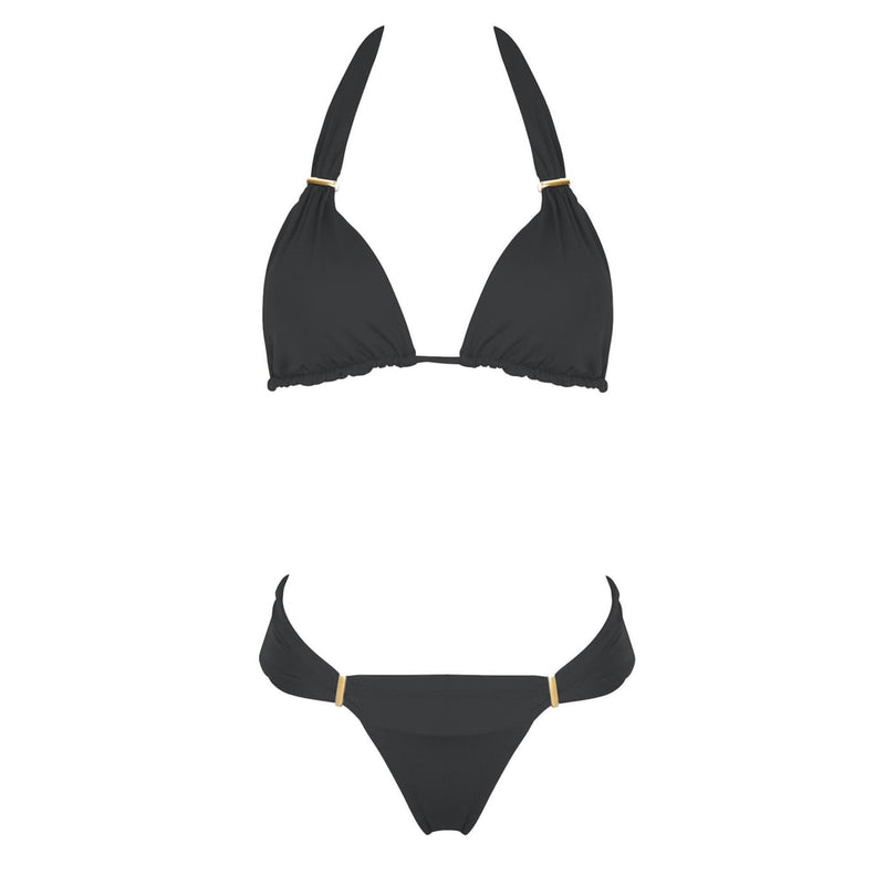 CANCUN Bikini - Schwarz / Azul Dunkelblau - REVERSIBLE