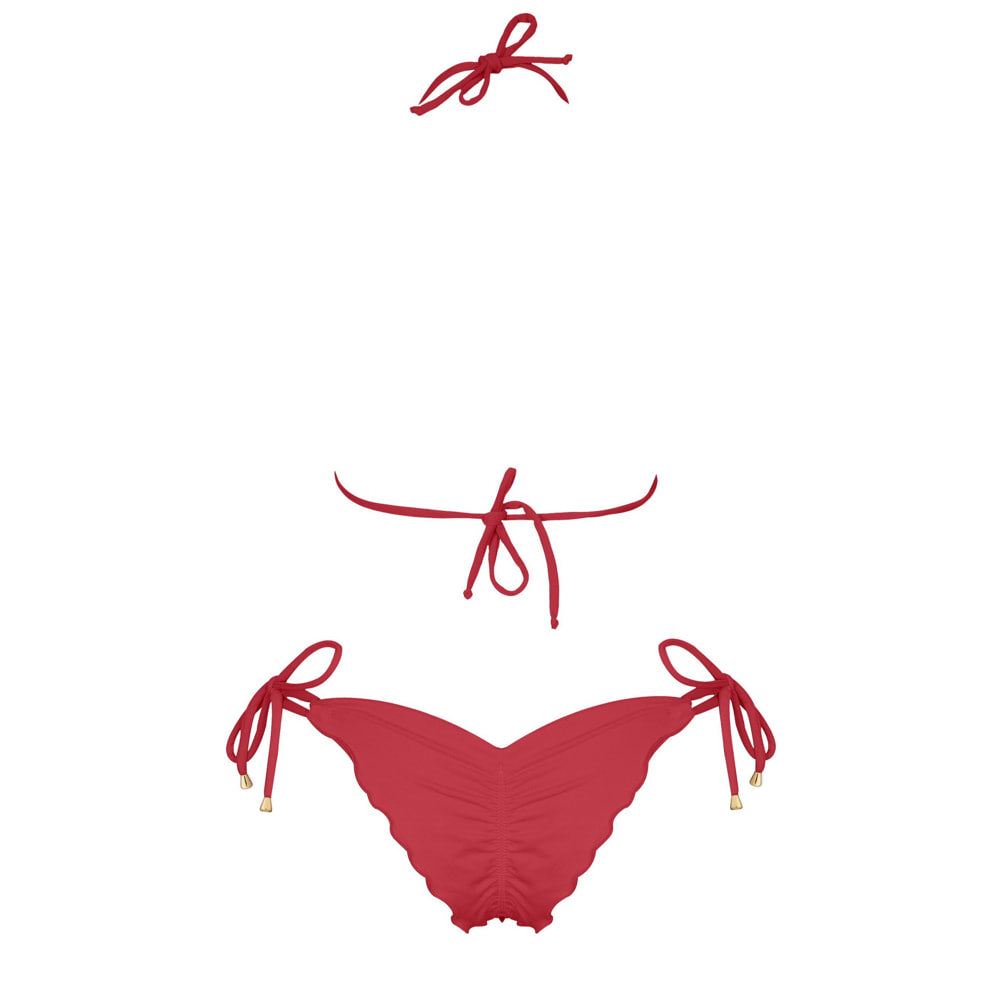 IBIZA RIPPLE BIKINI - Korallenrot IBIZA RIPPLE BIKINI - Korallenrot