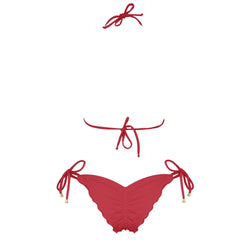 IBIZA RIPPLE BIKINI - Korallenrot