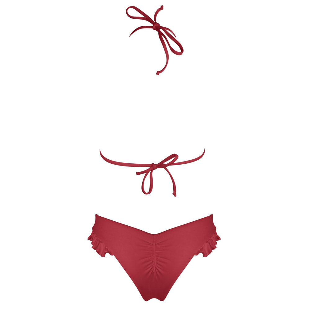 NAXOS Rüschen-BIKINI - Korallenrot NAXOS Rüschen-BIKINI - Korallenrot