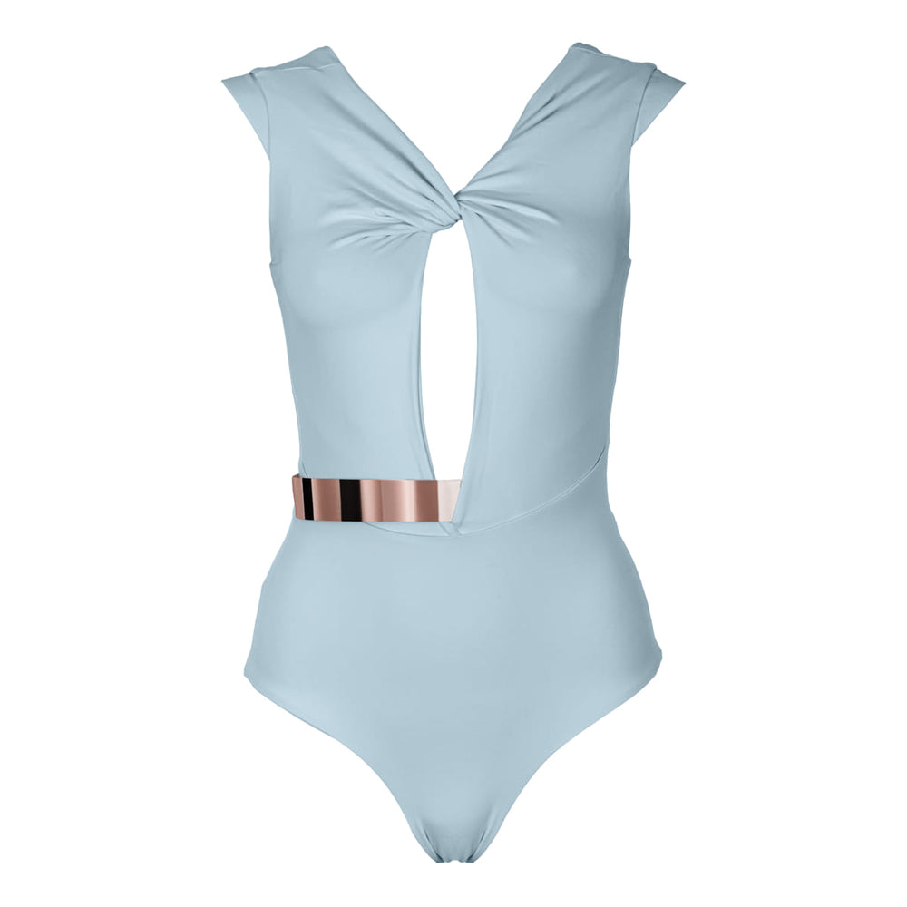 COTE D'AZUR Badeanzug *STUDIO EDITION GOLD/ SILBER - HELLBLAU