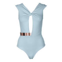 COTE D'AZUR Badeanzug *STUDIO EDITION GOLD/ SILBER - HELLBLAU