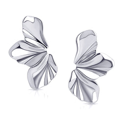 Sculptural Flow Earrings – Silber