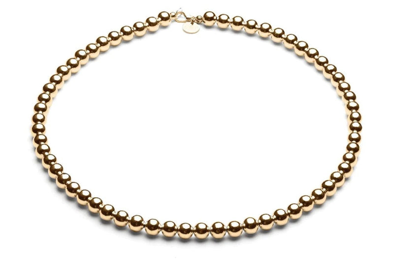 Beaded Necklace  - Kugelkette - 6mm -  Gold