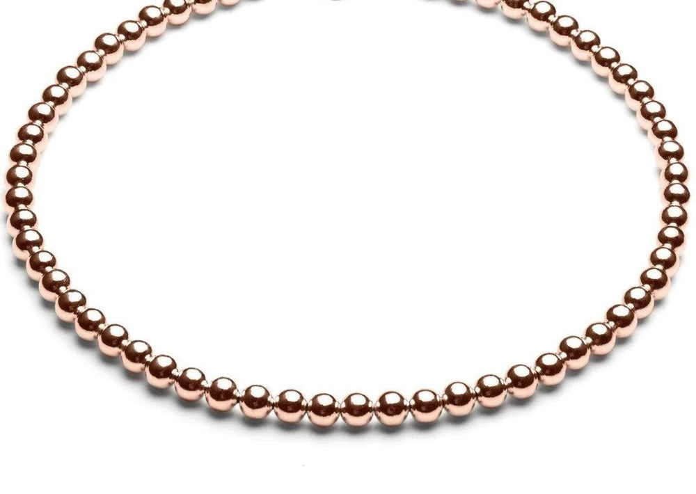 Beaded Necklace  - Kugelkette - 7mm -  Roségold