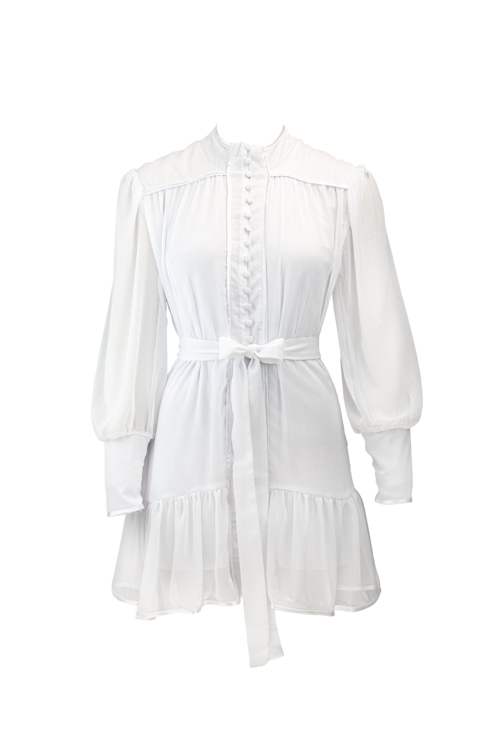 I LOVE BUTTONS DRESS - White