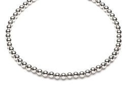 Beaded Necklace  - Kugelkette - 8mm -  Silber