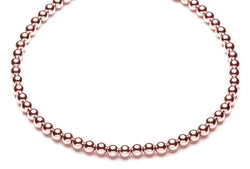 Beaded Necklace  - Kugelkette - 8mm -  Roségold