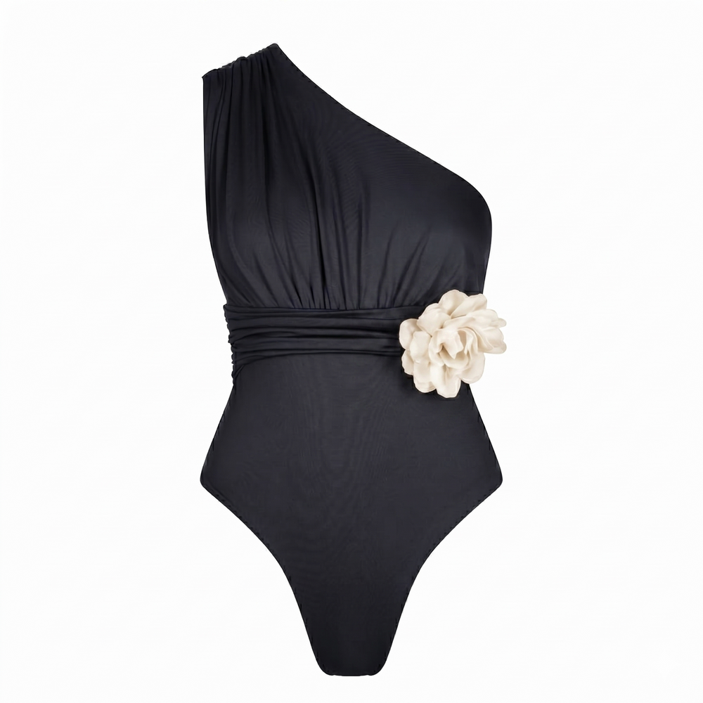 MONACO BLOOM 01 Swimsuit - Black/ Ecru
