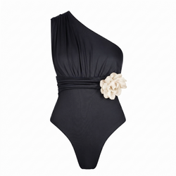 MONACO BLOOM 01 Swimsuit - Black/ Ecru