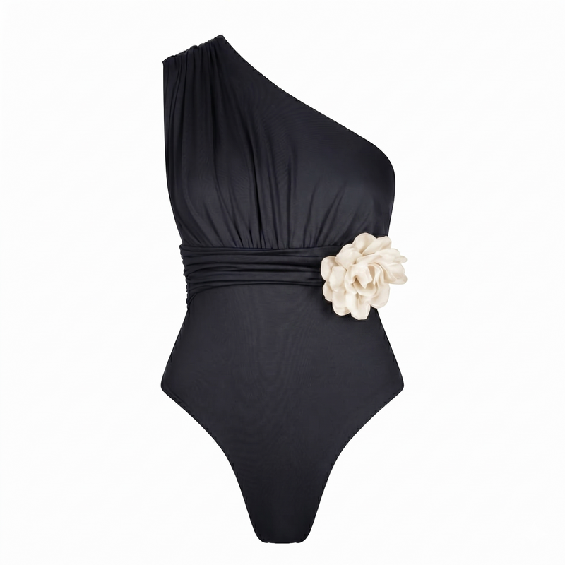 MONACO BLOOM 01 Swimsuit - Black/ Ecru