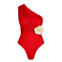 MONACO FLEUR COUTURE CORAL RED white