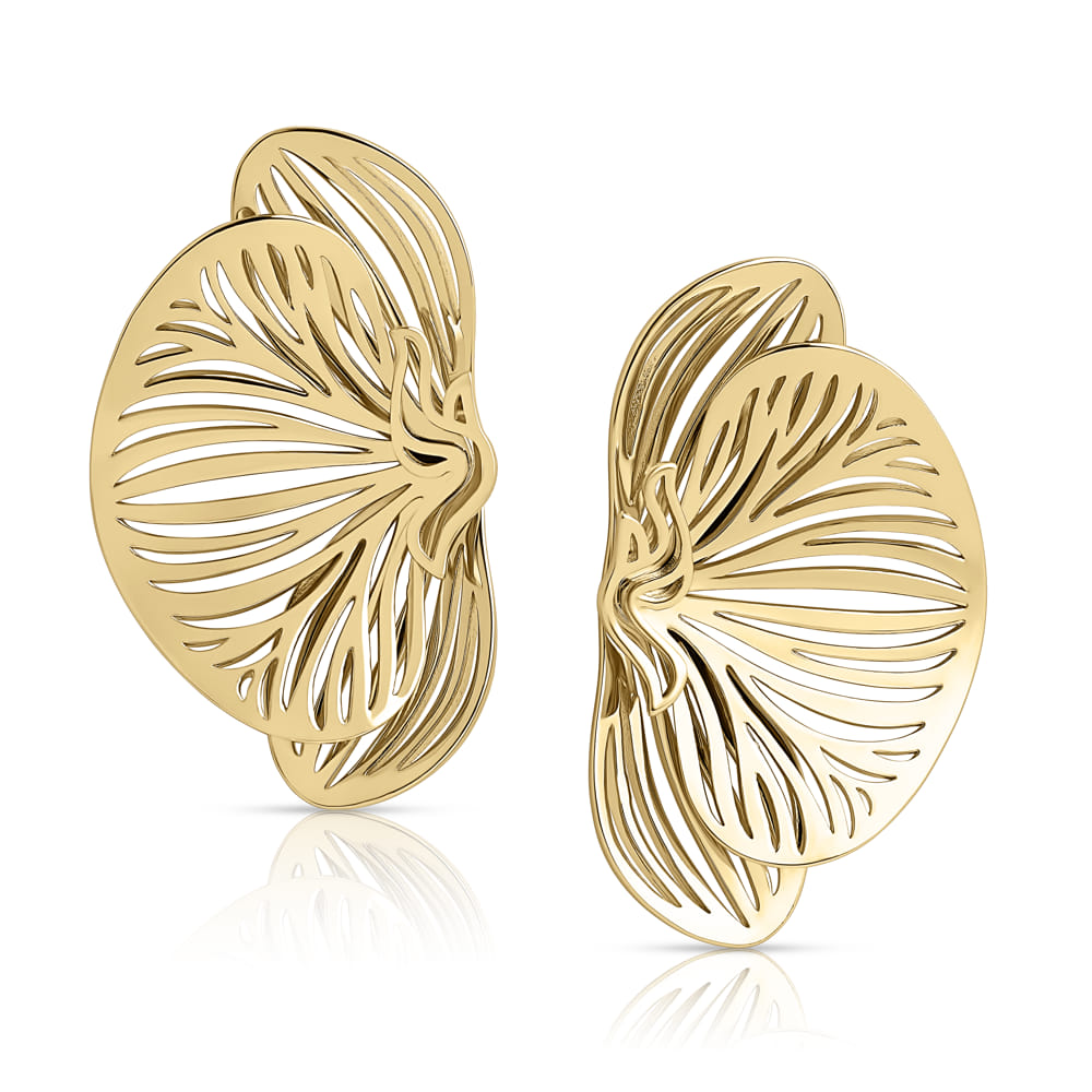 Orchid Oversize Earrings Gold