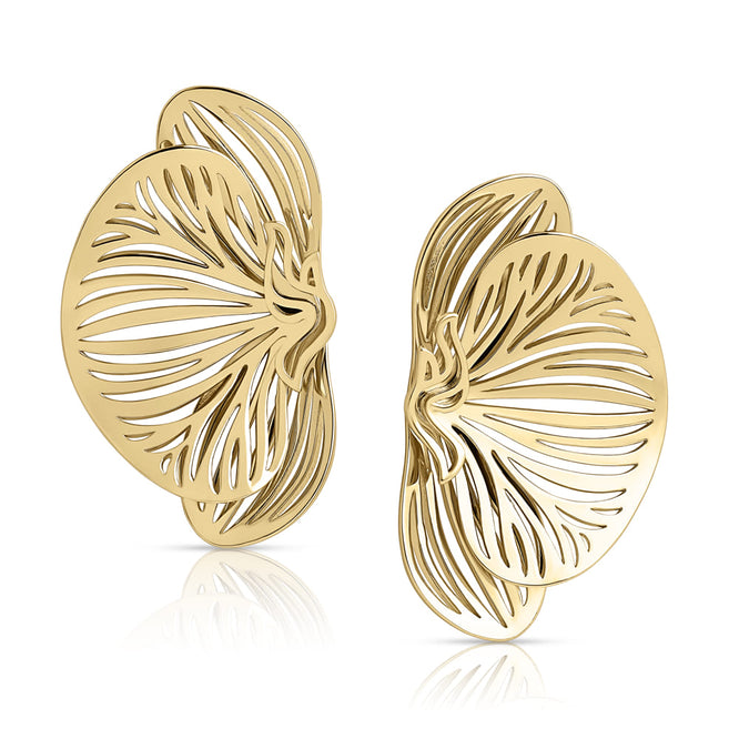 Orchid Oversize Earrings Gold