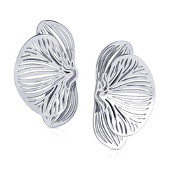 Orchid Oversize Earrings Silber