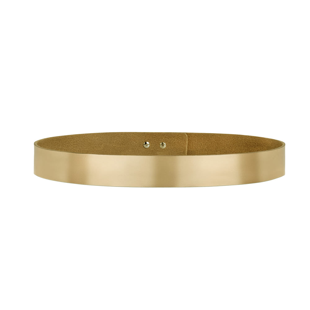 Vegan Leather Belt - Soft Gold *Pre order (shipping 10/7/25)