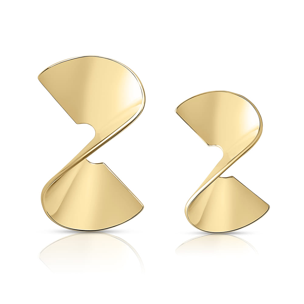 Sculptural Twist Earrings – Gold