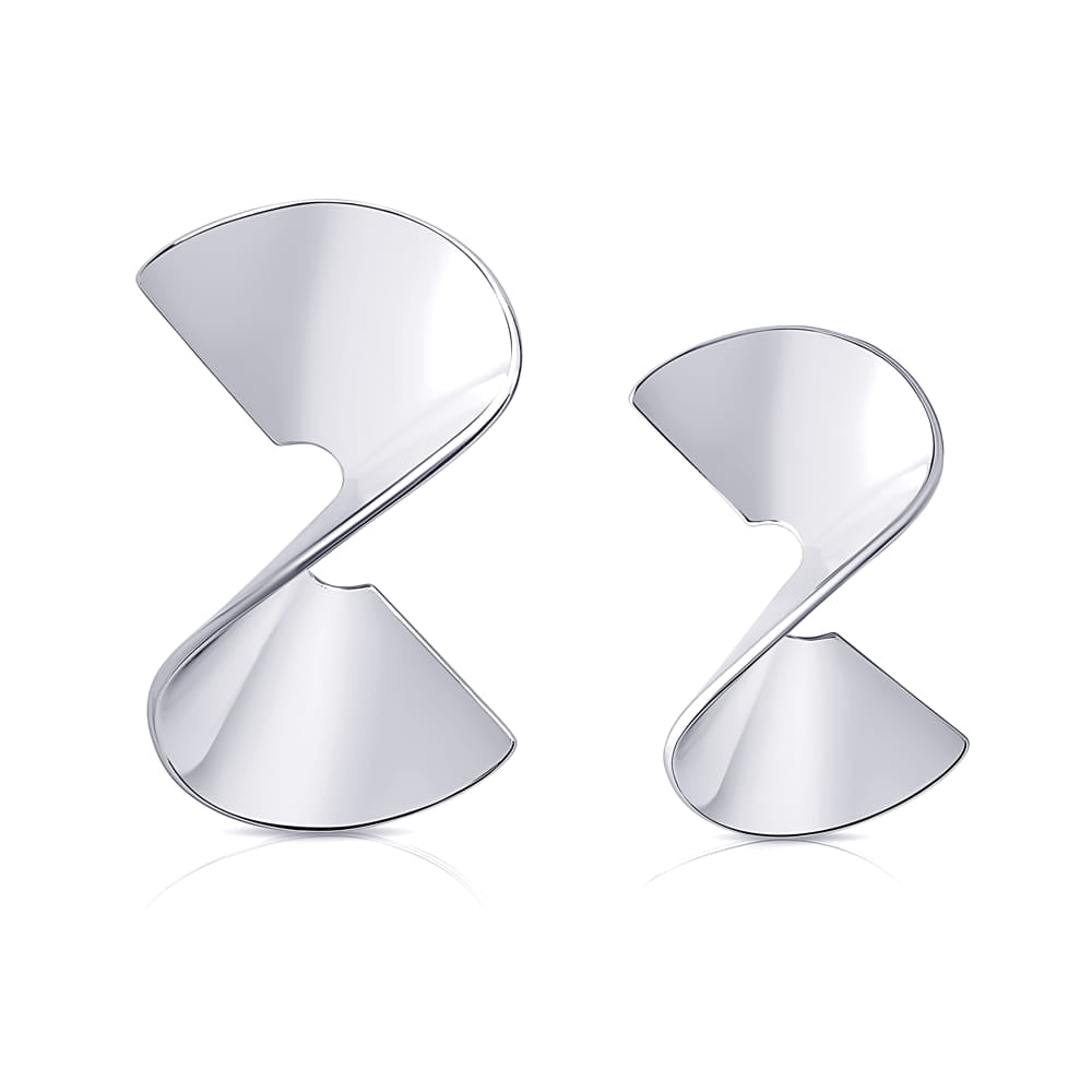 Sculptural Twist Earrings – Silber