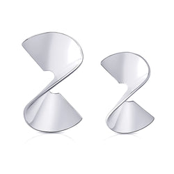 Sculptural Twist Earrings – Silber