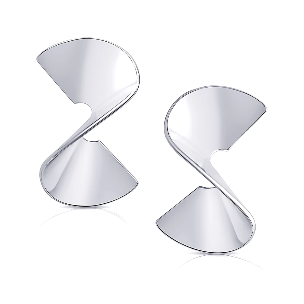 Sculptural Twist Earrings Silber