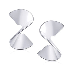 Sculptural Twist Earrings Silber