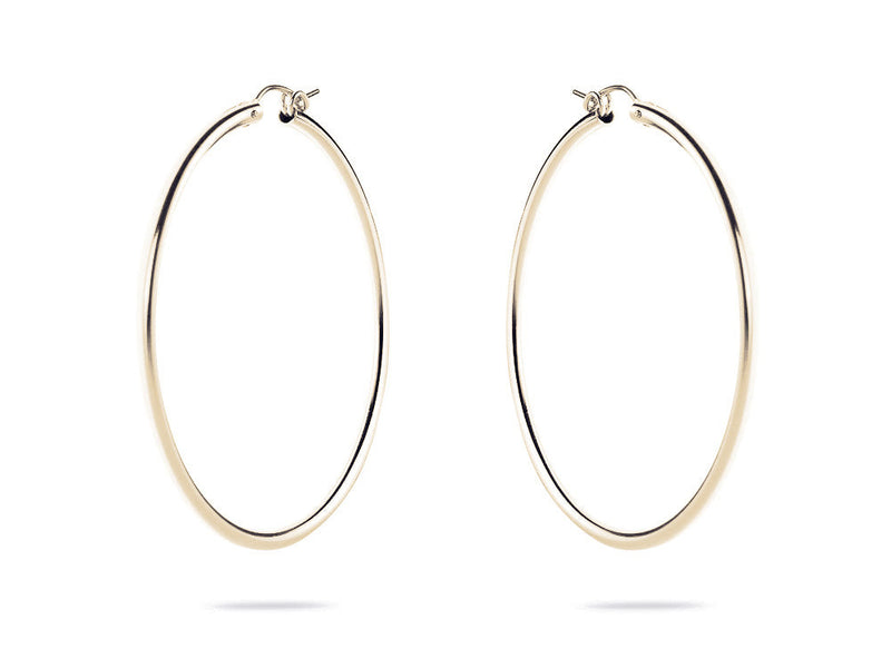 THE BIG CLASSY HOOPS - Modern Creole in various sizes - Gold *HANDMADE