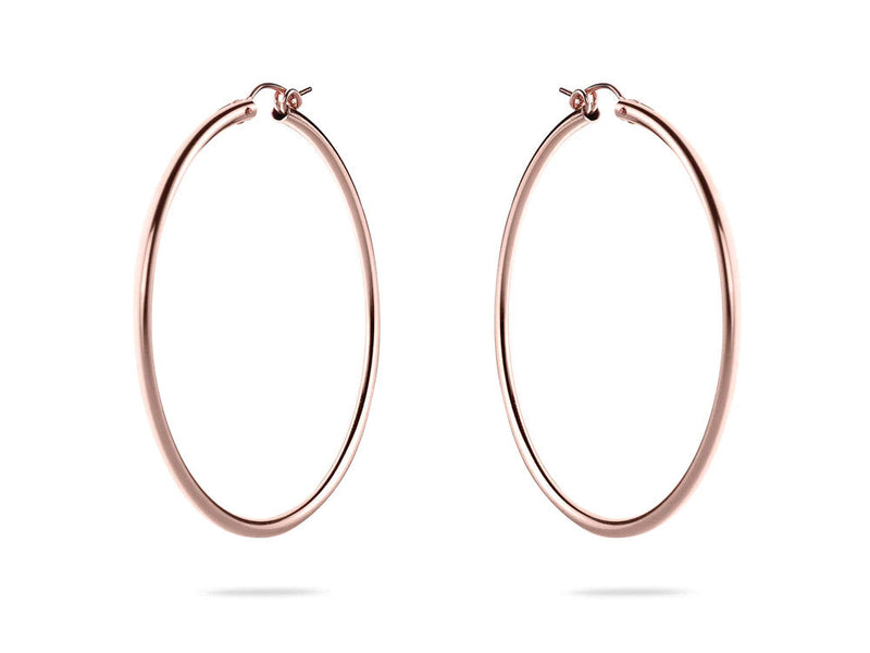THE BIG CLASSY HOOPS - Modern creole in various sizes - rose gold *HANDMADE
