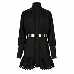 SHORT WAVE Dress - Black