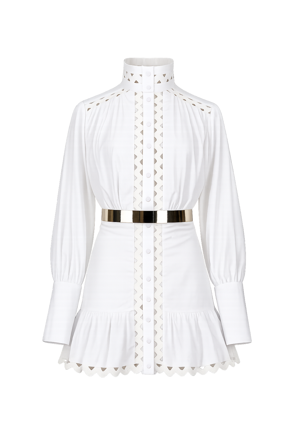 SHORT WAVE Kleid- Weiß