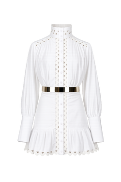 SHORT WAVE Kleid- Weiß