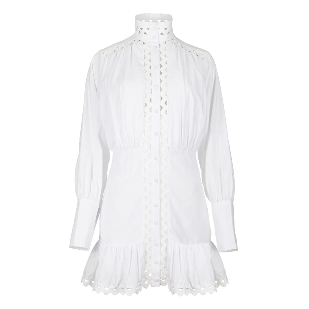SHORT WAVE Kleid- Weiß