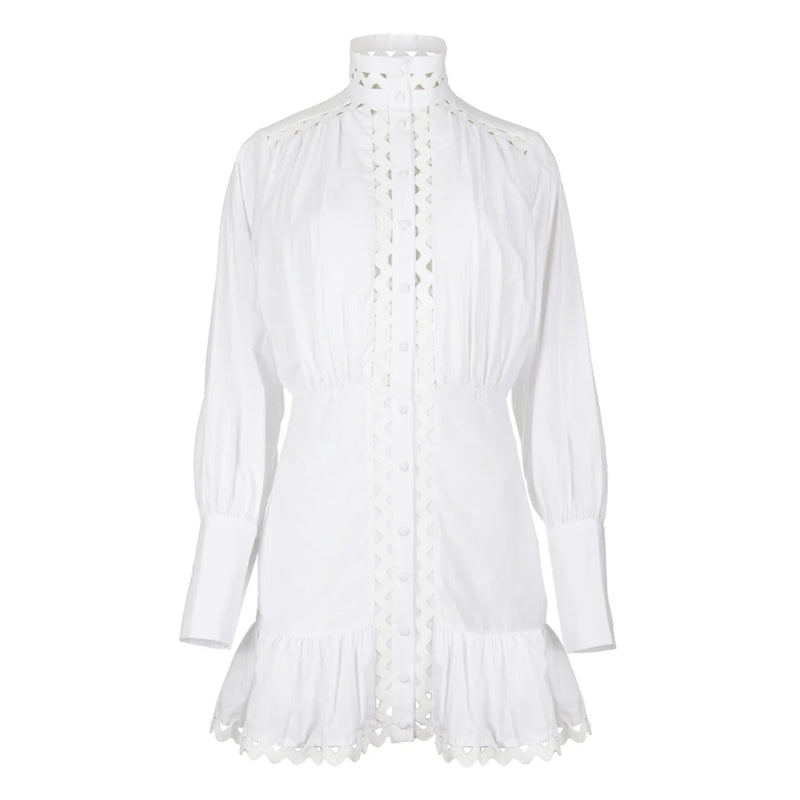 Short WAVE Dress- White