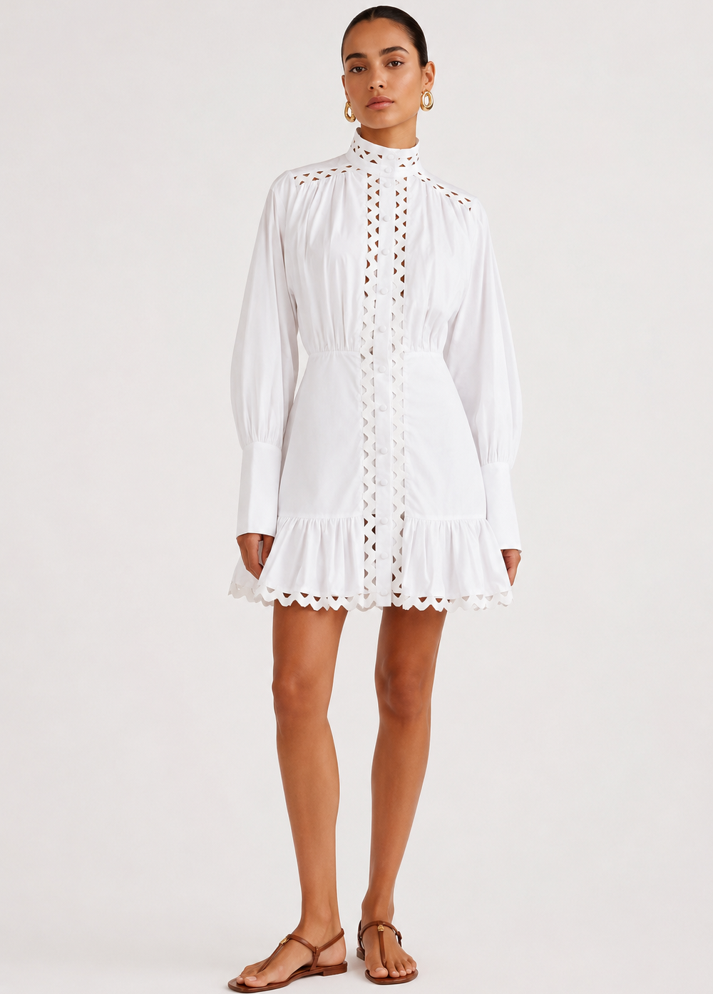SHORT WAVE Kleid- Weiß