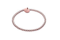 Feines Kugelarmband - Elastisch oder mit Verschluss - 3mm - Roségold