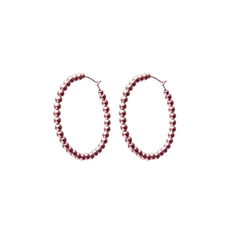 AURA Classic - Creole mit Kugeln - Roségold - CLASSYANDFABULOUS JEWELRY