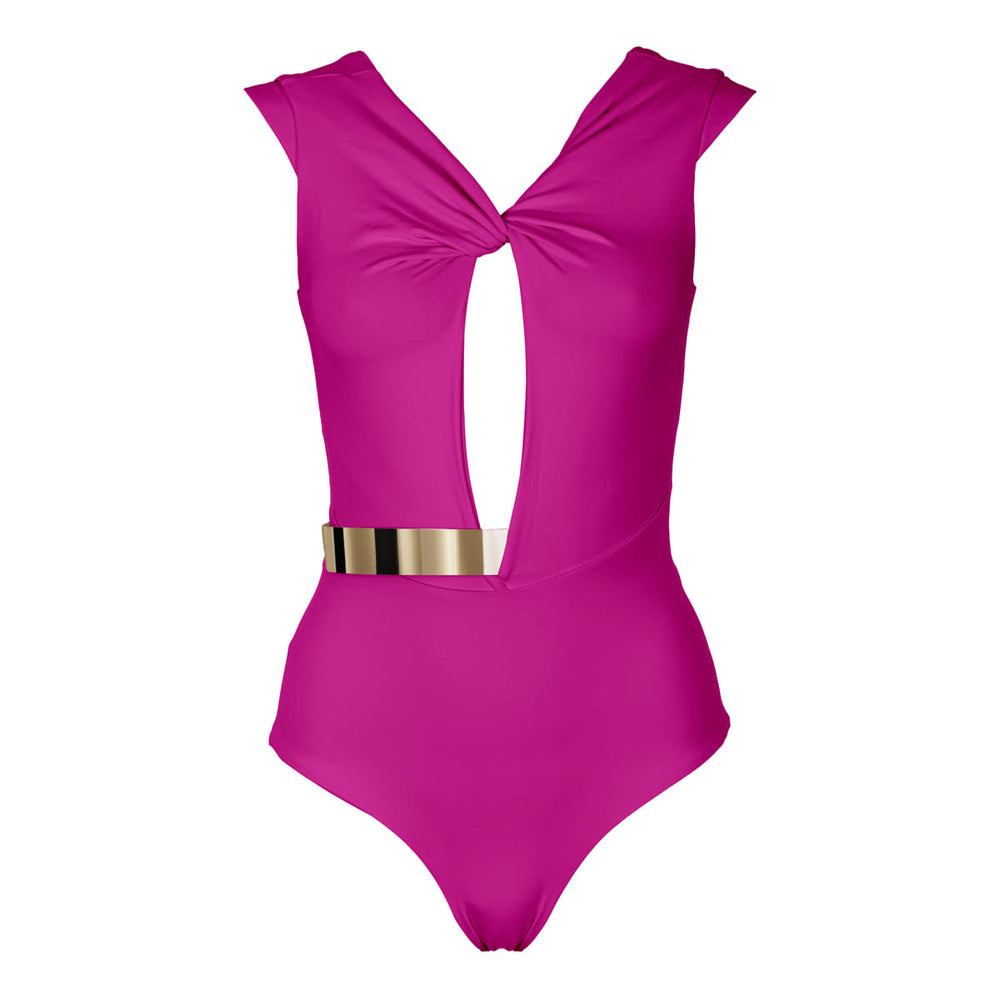 COTE D'AZUR Swimsuit  *LUXURY EDITION GOLD/ SILVER - MAGENTA
