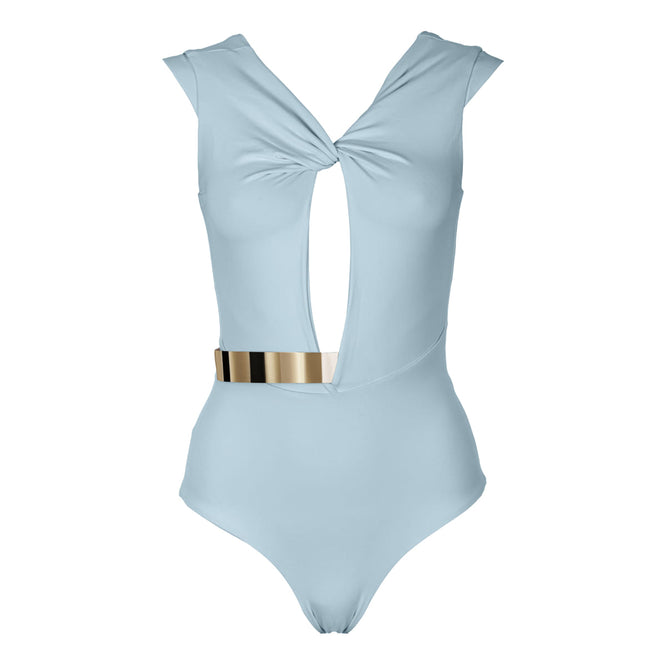 COTE D'AZUR Swimsuit  *LUXURY EDITION GOLD/ SILVER - LIGHT BLUE