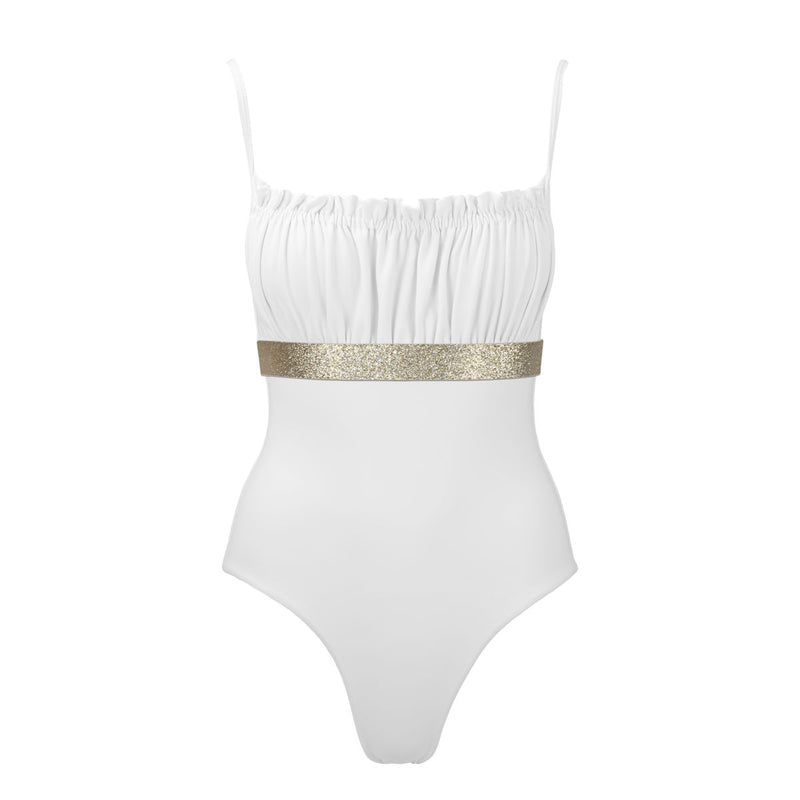FELICITÈ SWIMSUIT LUXURY EDITION GOLD/ SILVER - WHITE  *PRE ORDER (SHIPPING MAY'23)