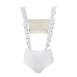The MAHÈ Bikini - White/ Ecru - REVERSIBLE