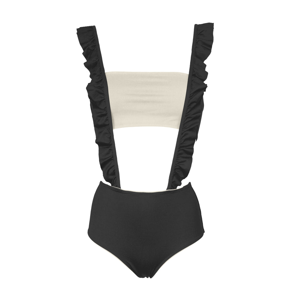 The MAHÈ Bikini - Black/ Ecru - REVERSIBLE – SEAME-SWIM