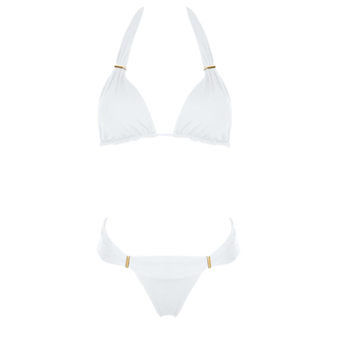 The CANCUN Bikini - White/ Blossom - REVERSIBLE – SEAME-SWIM