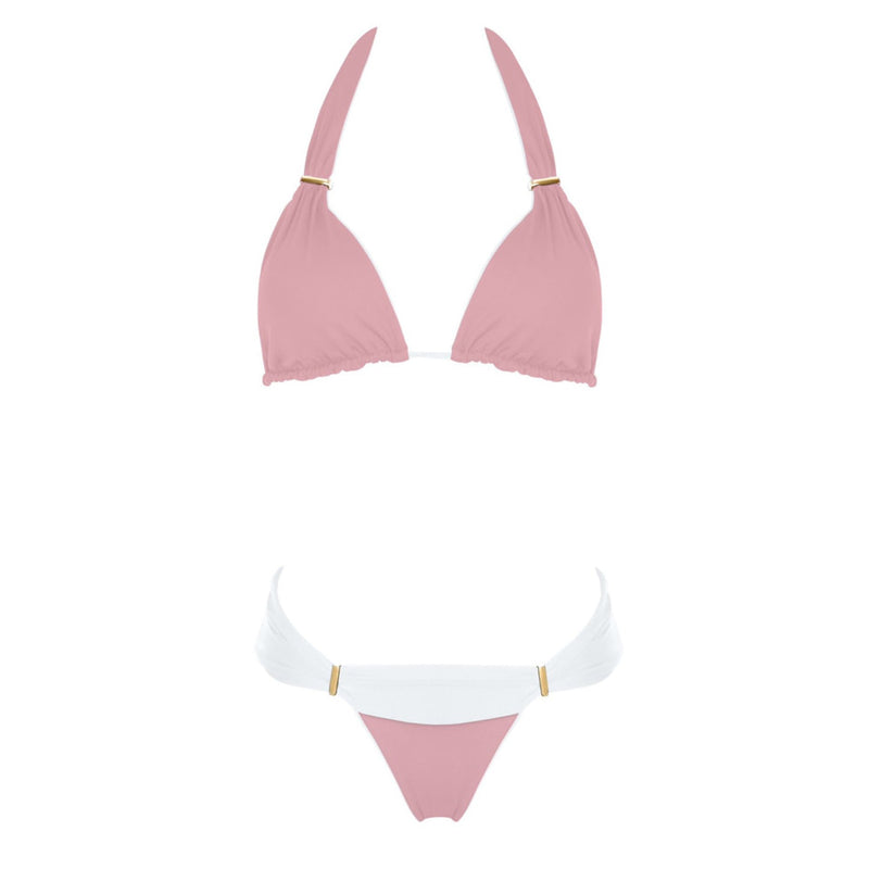 CANCUN Bikini - White/ Blossom - REVERSIBLE