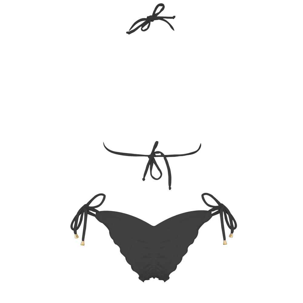 The IBIZA RIPPLE Bikini -  Black/ Juta Green - REVERSIBLE 4in1